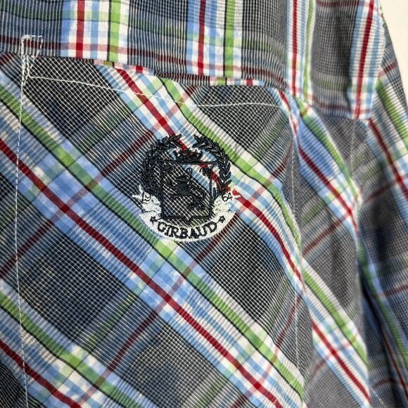 Marithe + Francois Girbaud Plaid Button Down Shirt XL Cotton Western Y2K - Picture 2 of 9